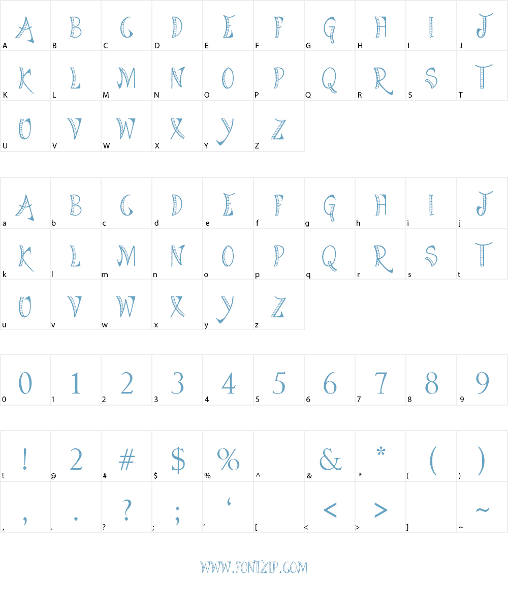 Bright Star Tonight Font Character